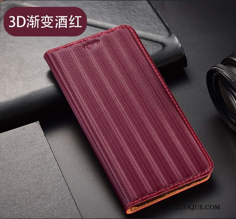 Samsung Galaxy Note 10 Lite Dégradé Étui En Cuir Vin Rouge Coque De Téléphone Tout Compris Housse