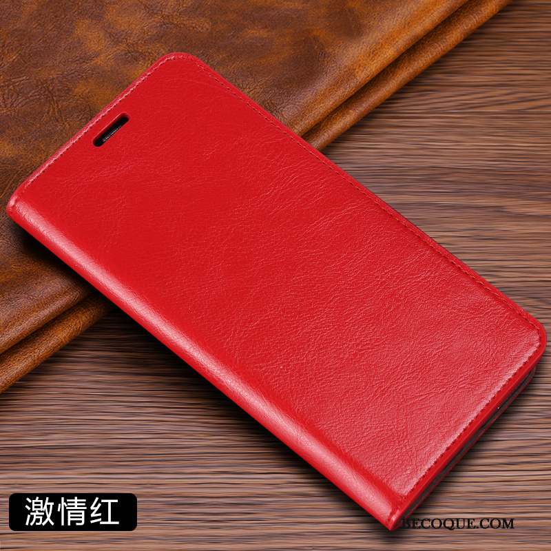 Samsung Galaxy Note 10 Lite Plier Bovins Coque De Téléphone Rouge Housse Étui En Cuir