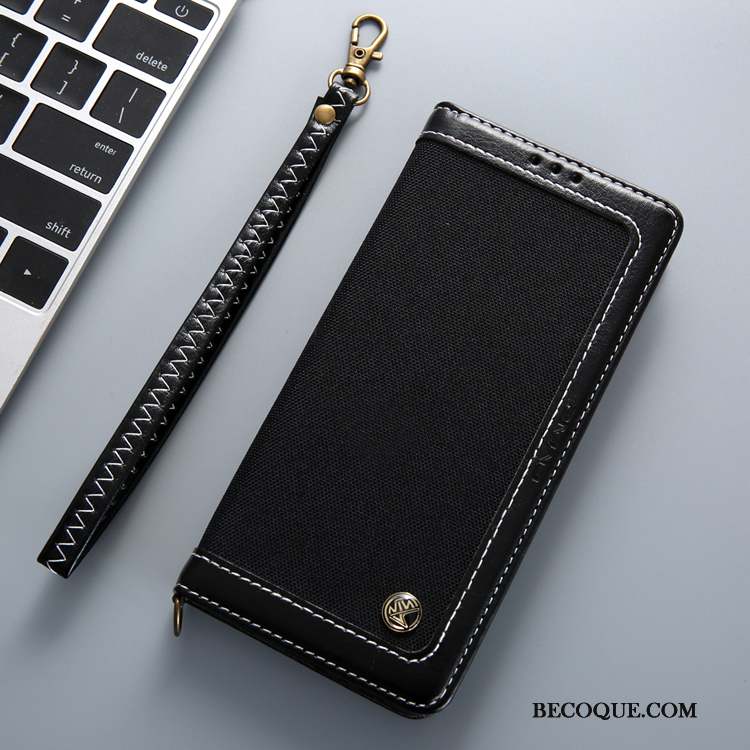 Samsung Galaxy Note 10 Modèle Fleurie Noir Housse Couture Couleurs Coque De Téléphone Étui En Cuir