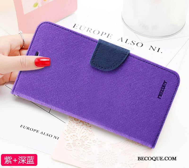 Samsung Galaxy Note 10+ Violet Coque De Téléphone Étui En Cuir