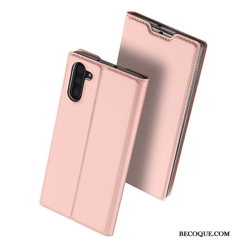 Samsung Galaxy Note 10 Étui En Cuir Coque De Téléphone Rose Carte Housse