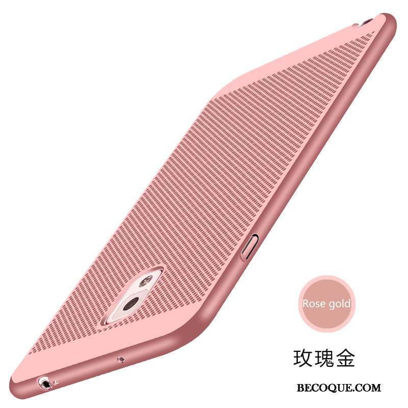 Samsung Galaxy Note 3 Coque Or Rose Protection Étui Refroidissement Difficile Respirant