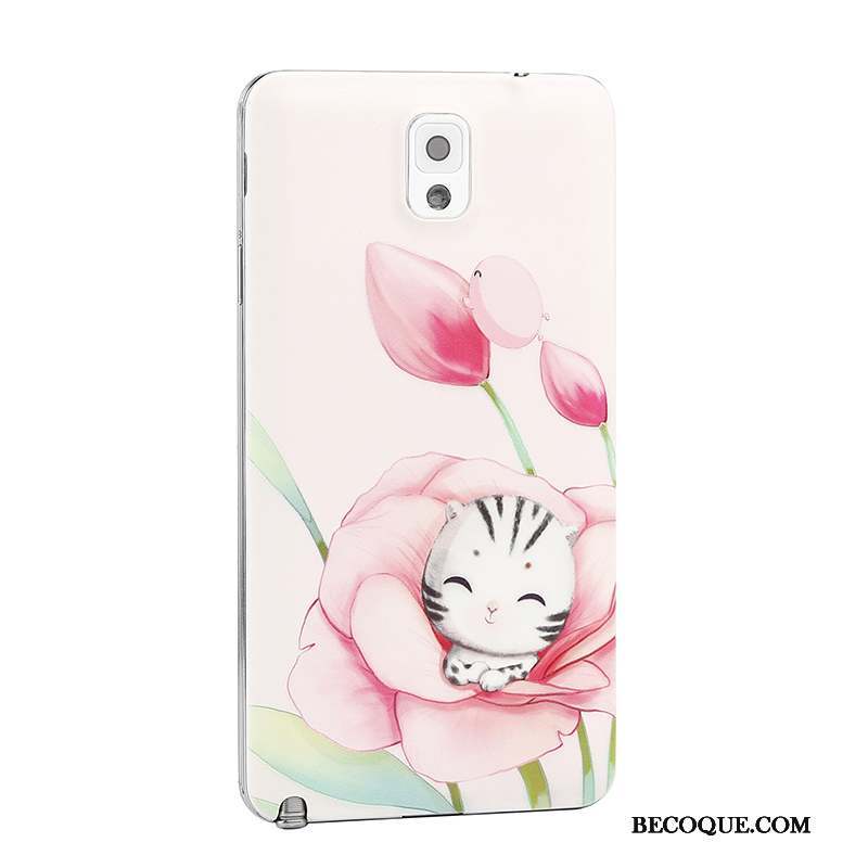 Samsung Galaxy Note 3 Coque Téléphone Portable Protection Fleurs Couvercle Arrière Gaufrage