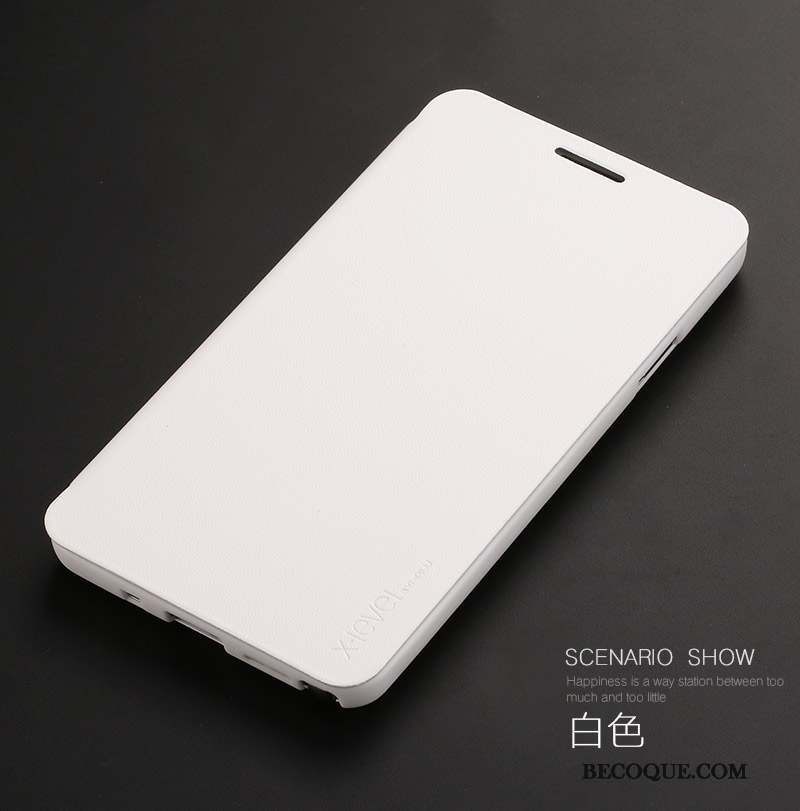 Samsung Galaxy Note 3 Protection Étui En Cuir Blanc Coque De Téléphone Clamshell Très Mince