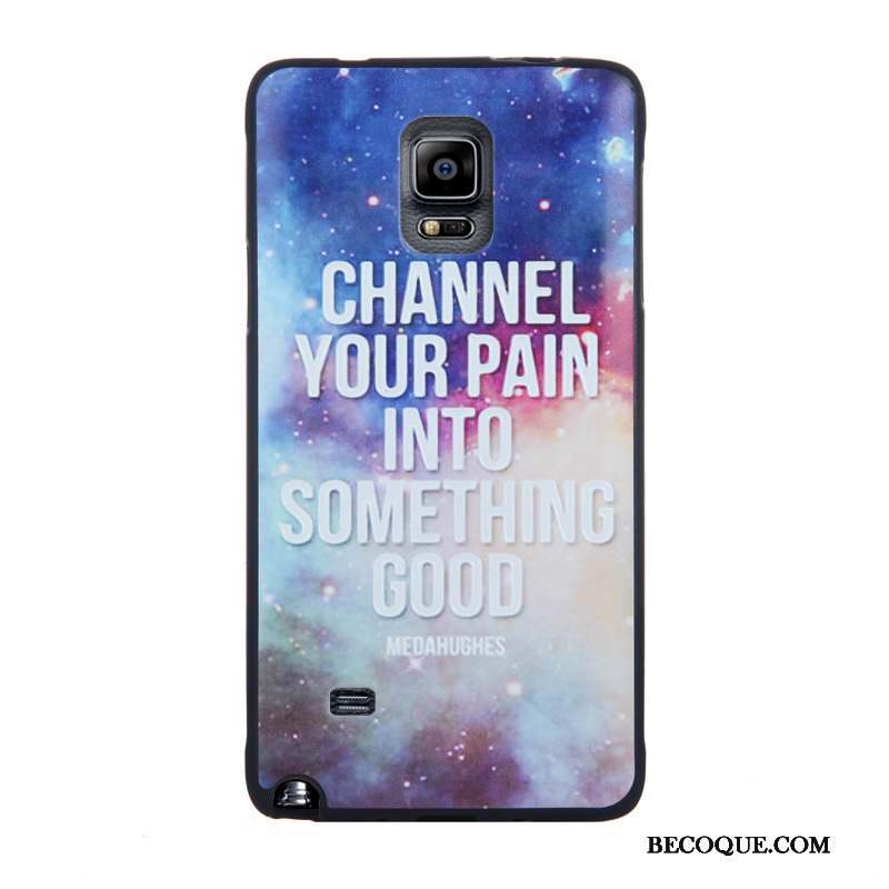 Samsung Galaxy Note 4 Coque Tempérer Membrane Étui Dessin Animé Violet Fluide Doux