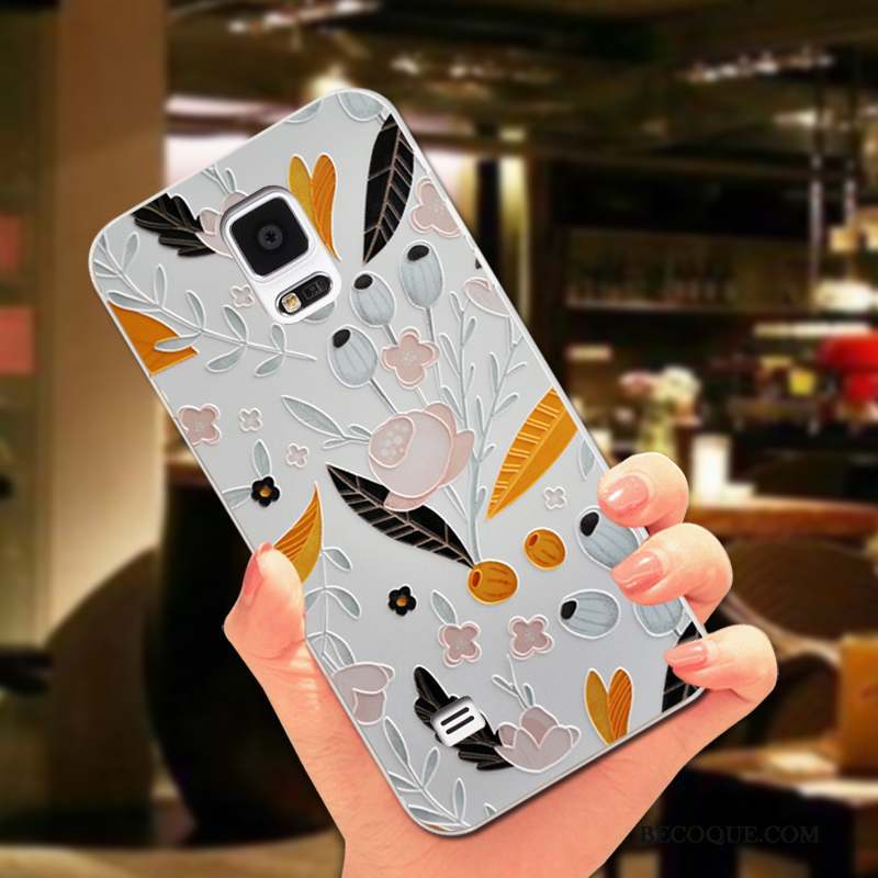 Samsung Galaxy Note 4 Coque Tout Compris Gaufrage Multicolore Pétale Étui Fluide Doux