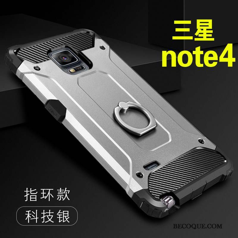 Samsung Galaxy Note 4 Délavé En Daim Gris Protection Tout Compris Coque Difficile