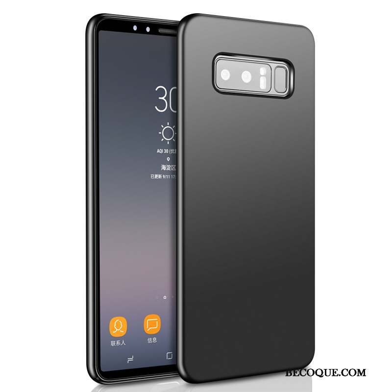 Samsung Galaxy Note 4 Incassable Étui Très Mince Délavé En Daim Noir Coque De Téléphone