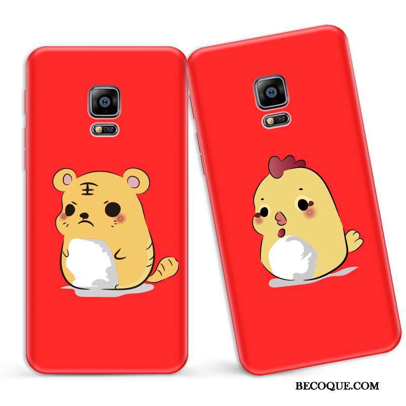 Samsung Galaxy Note 4 Personnalité Coque De Téléphone Fluide Doux Rouge Tendance Silicone