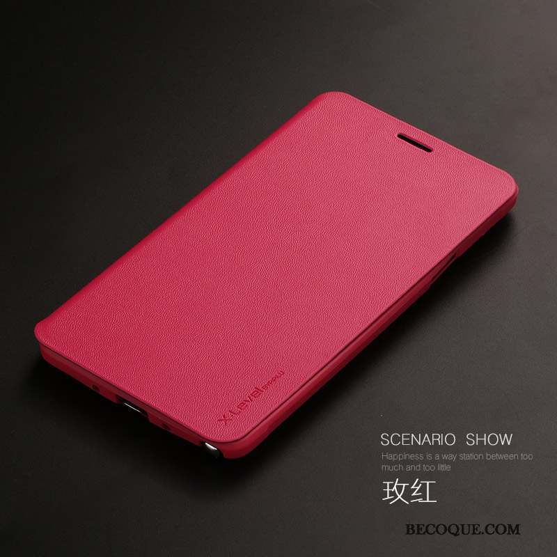 Samsung Galaxy Note 4 Protection Tout Compris Coque De Téléphone Clamshell Étui Rouge