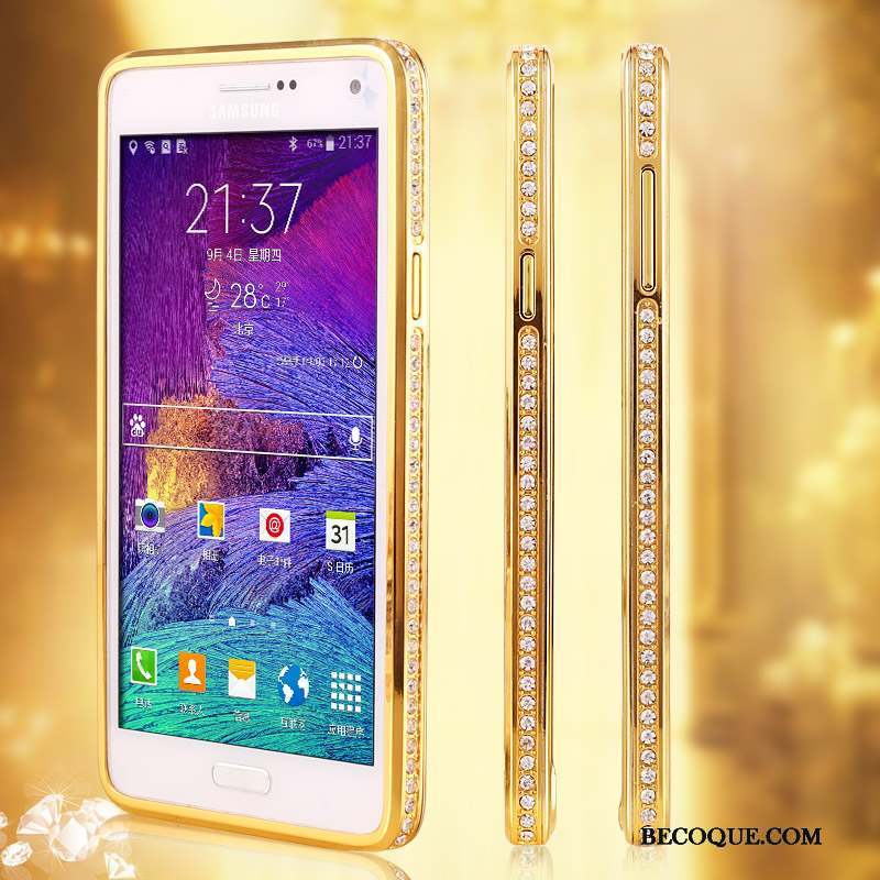 Samsung Galaxy Note 4 Tendance Or Coque De Téléphone Métal Protection Étui