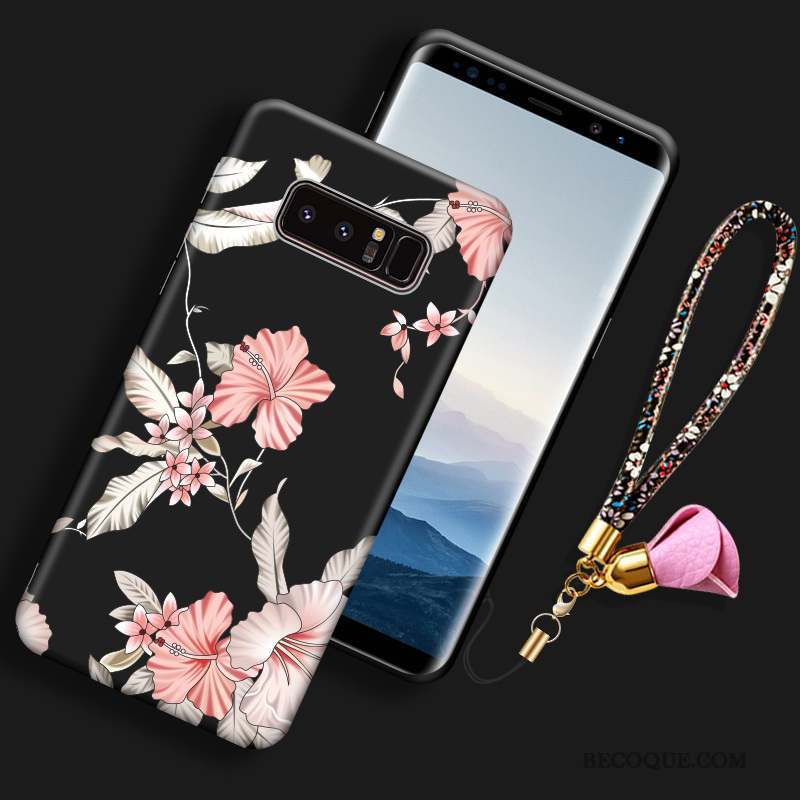 Samsung Galaxy Note 5 Coque De Téléphone Fluide Doux Créatif Incassable Personnalité Noir
