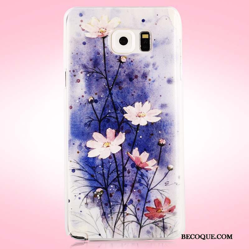 Samsung Galaxy Note 5 Coque De Téléphone Protection Difficile Violet Peinture Étui