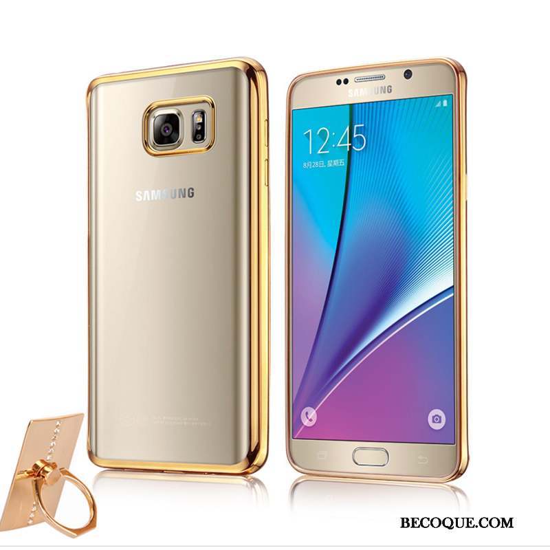 Samsung Galaxy Note 5 Coque Placage Silicone Mince Téléphone Portable Transparent Étui