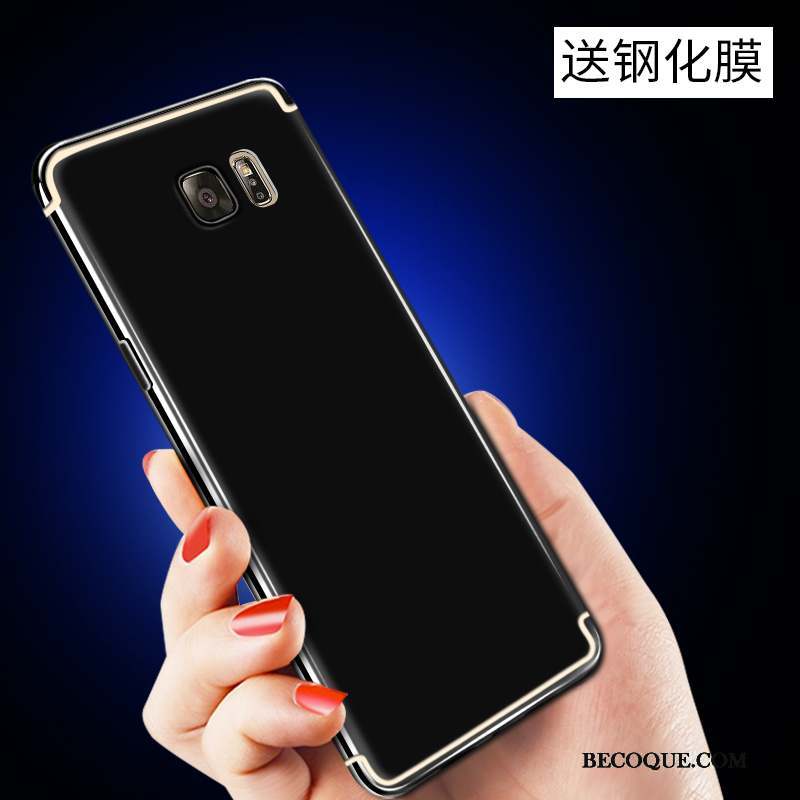 Samsung Galaxy Note 5 Fluide Doux Noir Protection Coque De Téléphone Étui Anneau