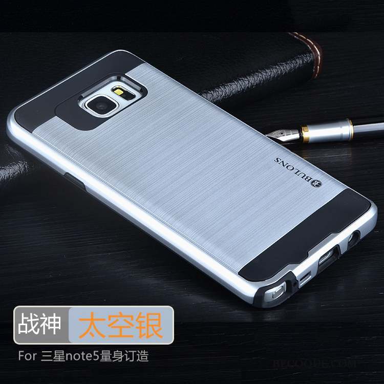 Samsung Galaxy Note 5 Incassable Étui Silicone Argent Tendance Coque De Téléphone