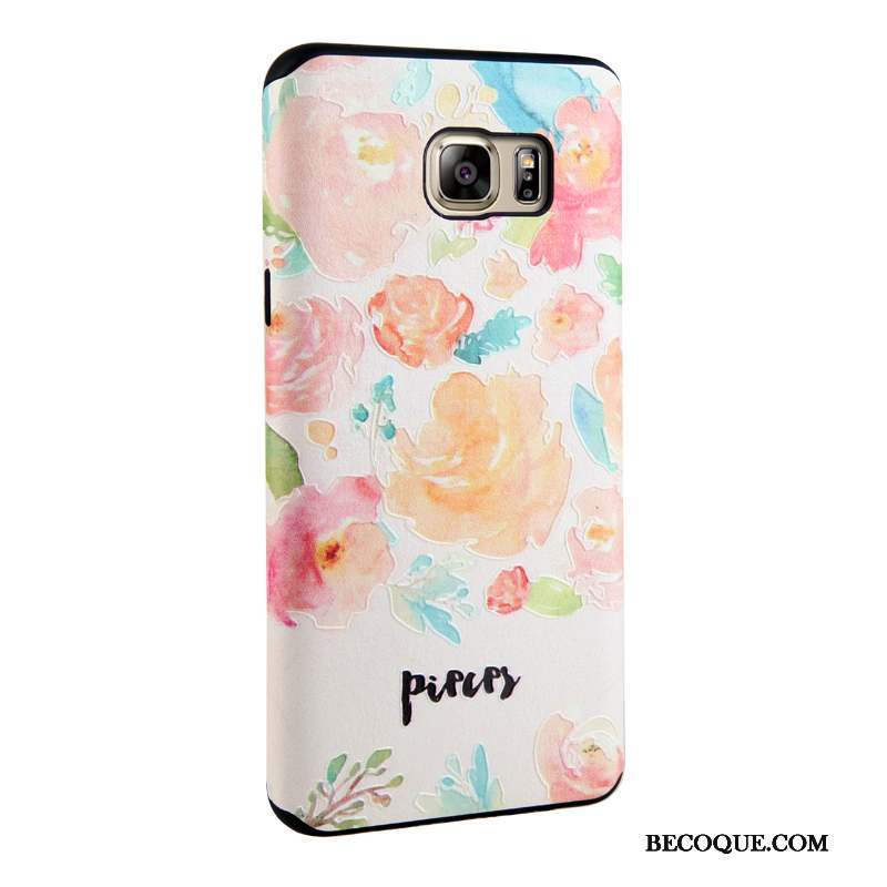 Samsung Galaxy Note 5 Multicolore Dessin Animé Coque De Téléphone Fluide Doux Fleurs Peinture