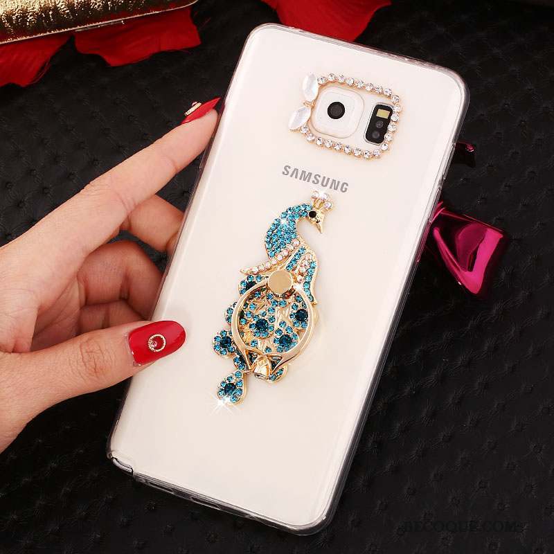 Samsung Galaxy Note 5 Protection Blanc Téléphone Portable Étui Coque Strass