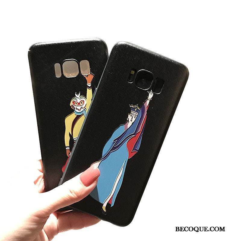 Samsung Galaxy Note 5 Silicone Délavé En Daim Noir Support Coque Gaufrage