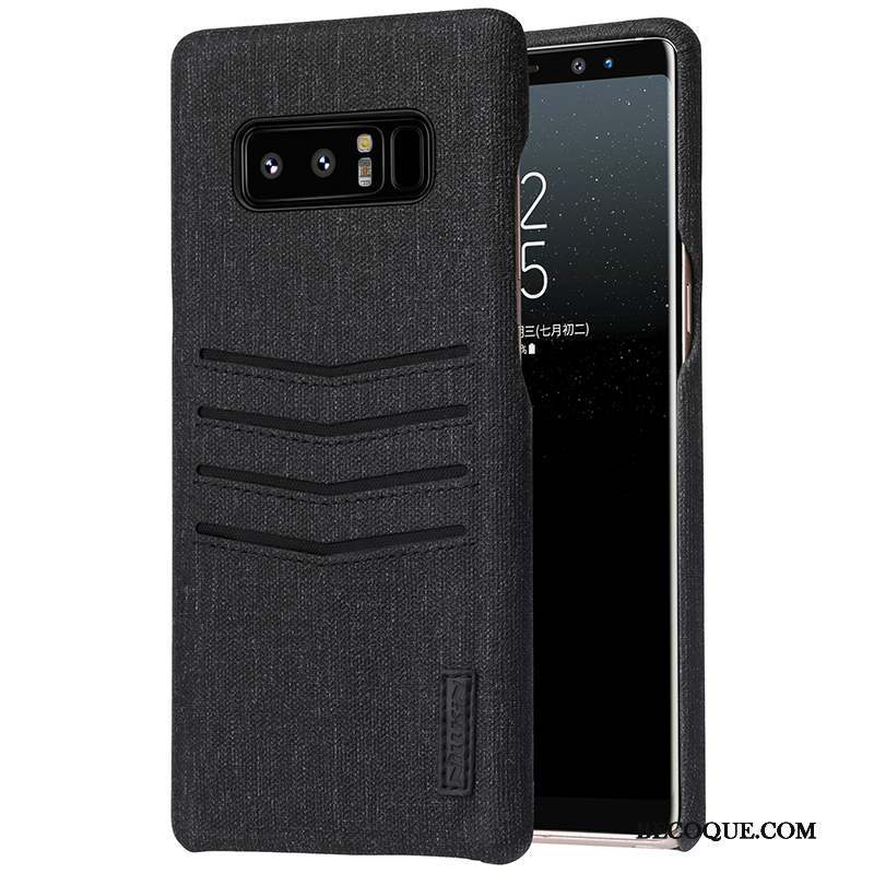 Samsung Galaxy Note 8 Carte Coque Protection Créatif Noir Étui