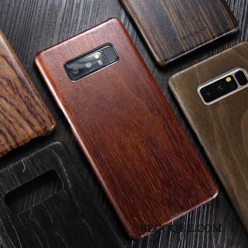 Samsung Galaxy Note 8 Coque Bois En Bois Étui Marque De Tendance Très Mince Protection