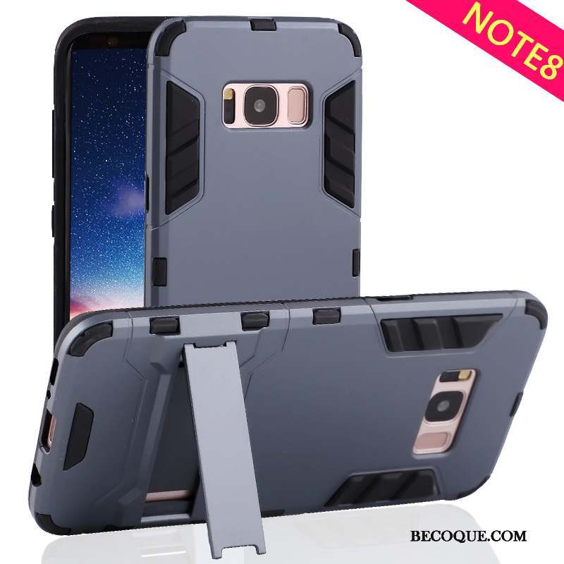 Samsung Galaxy Note 8 Coque Difficile Gris Incassable Étui Protection Tout Compris