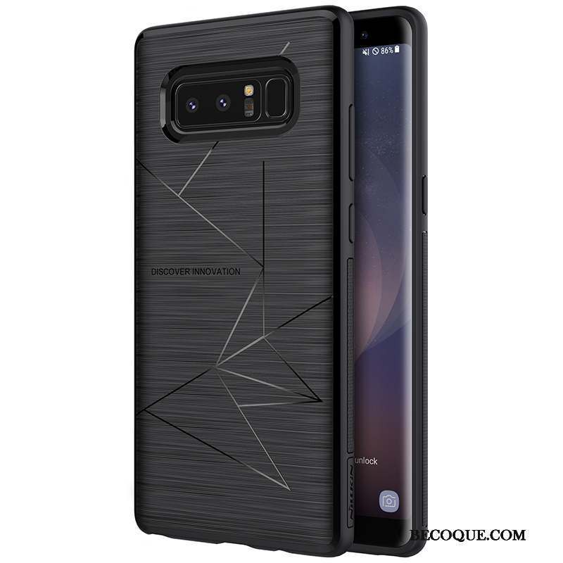 Samsung Galaxy Note 8 Coque Or Noir Tout Compris Protection Magnétisme Étui