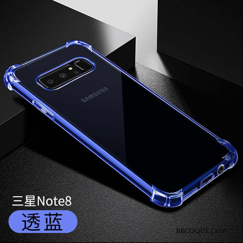 Samsung Galaxy Note 8 Coque Transparent Fluide Doux Incassable Très Mince Silicone Protection