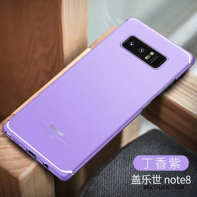 Samsung Galaxy Note 8 Couleur Unie Étui Violet Coque De Téléphone Difficile Protection