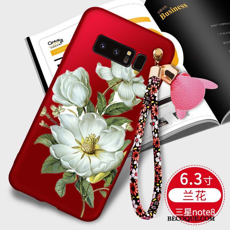 Samsung Galaxy Note 8 Fluide Doux Coque De Téléphone Étui Silicone Ornements Suspendus Tendance