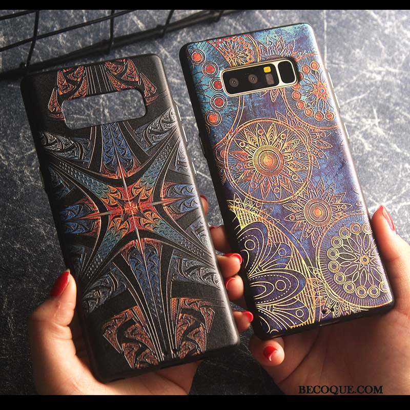 Samsung Galaxy Note 8 Modèle Fleurie Multicolore Protection Incassable Coque De Téléphone Fluide Doux