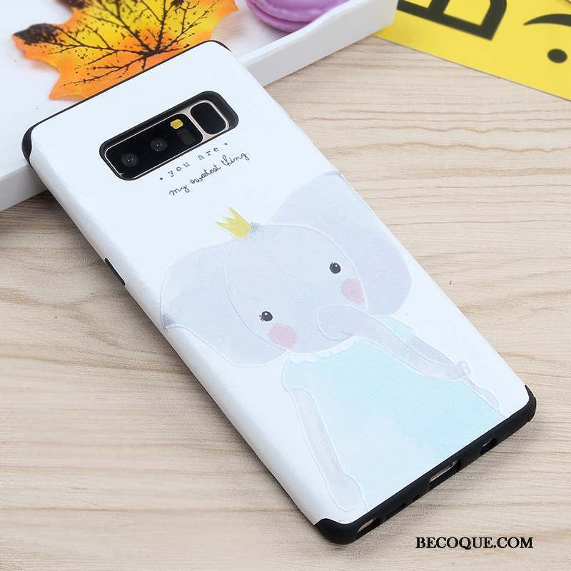 Samsung Galaxy Note 8 Silicone Blanc Fluide Doux Étui Incassable Coque De Téléphone
