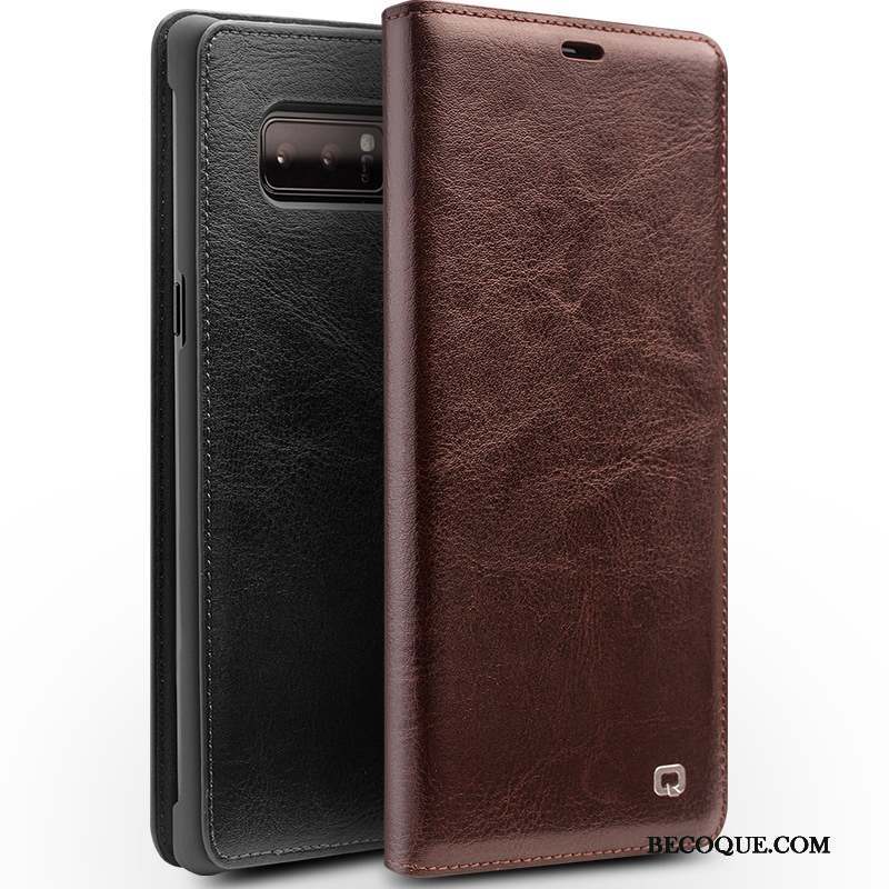 Samsung Galaxy Note 8 Étui Housse Protection Marron Coque De Téléphone Étui En Cuir