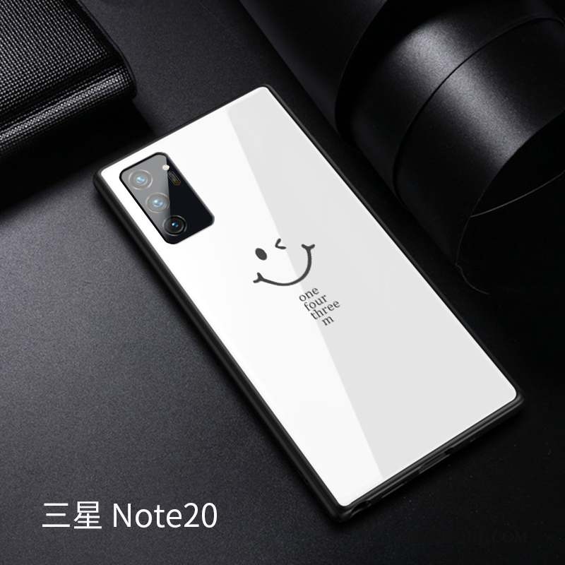 Samsung Galaxy Note20 Amoureux Simple Coque Tout Compris Personnalité Blanc