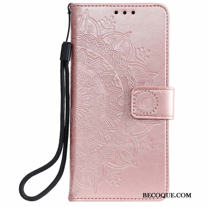 Samsung Galaxy Note20 Ultra Carte Housse Protection Étui En Cuir Rose Coque De Téléphone