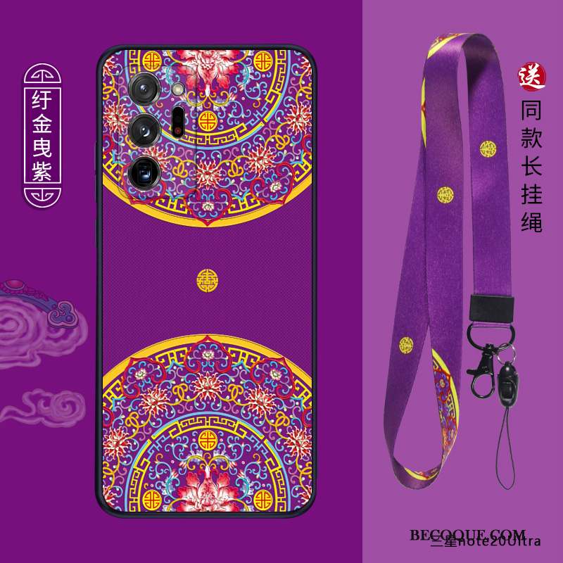 Samsung Galaxy Note20 Ultra Coque Violet Nouveau Incassable Tout Compris Net Rouge Silicone