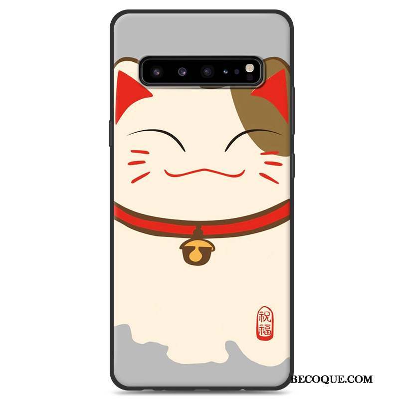 Samsung Galaxy S10 5g Coque De Téléphone Noir Gris Protection Personnalité Étui