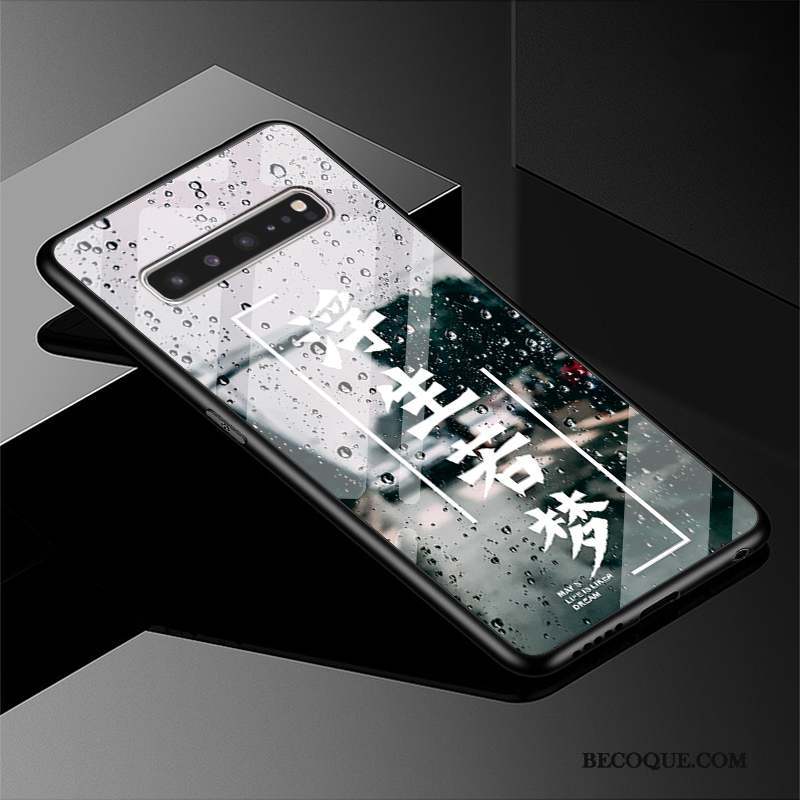 Samsung Galaxy S10 5g Paysage Verre Blanc Coque De Téléphone Marque De Tendance Difficile