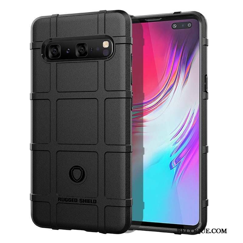 Samsung Galaxy S10 5g Tout Compris Silicone Épaissir Étui Noir Coque