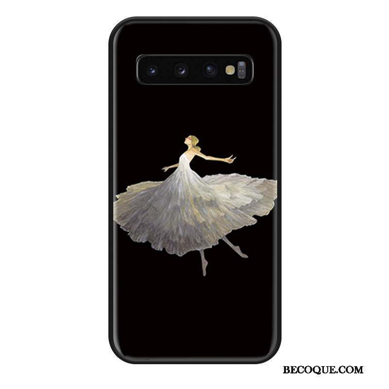 Samsung Galaxy S10+ Coque De Téléphone Protection Personnalité Tout Compris Ornements Suspendus Noir