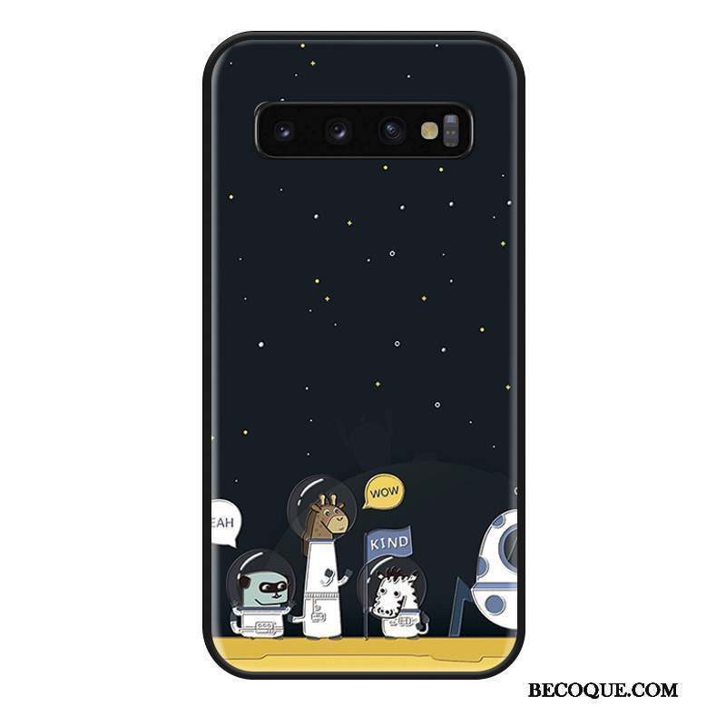 Samsung Galaxy S10+ Coque Fluide Doux Étui Marque De Tendance Créatif Personnalité Silicone