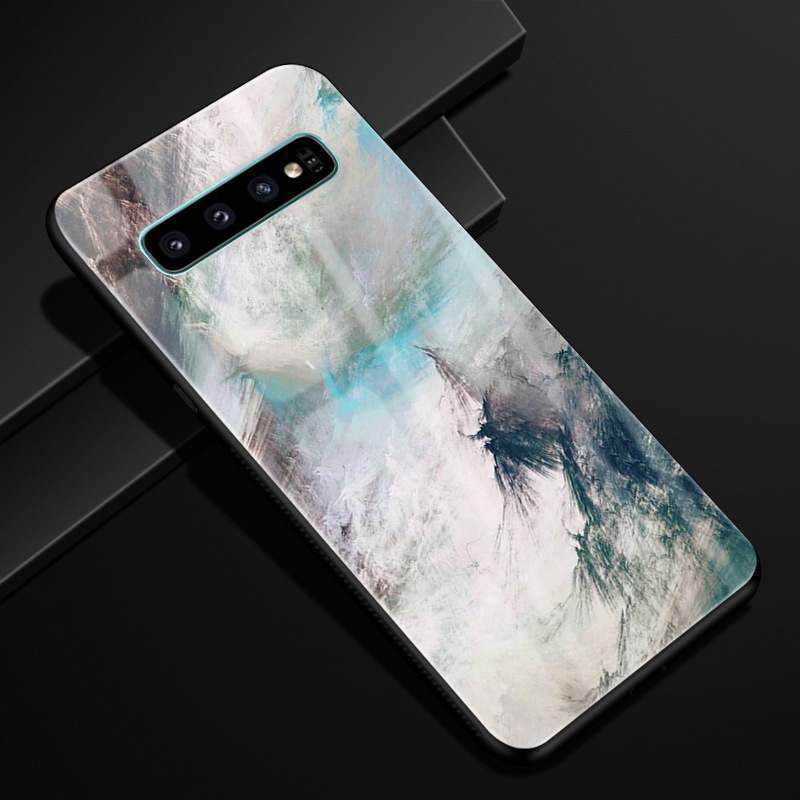 Samsung Galaxy S10+ Coque Incassable Étui Tendance Ciel Étoilé Verre Luxe