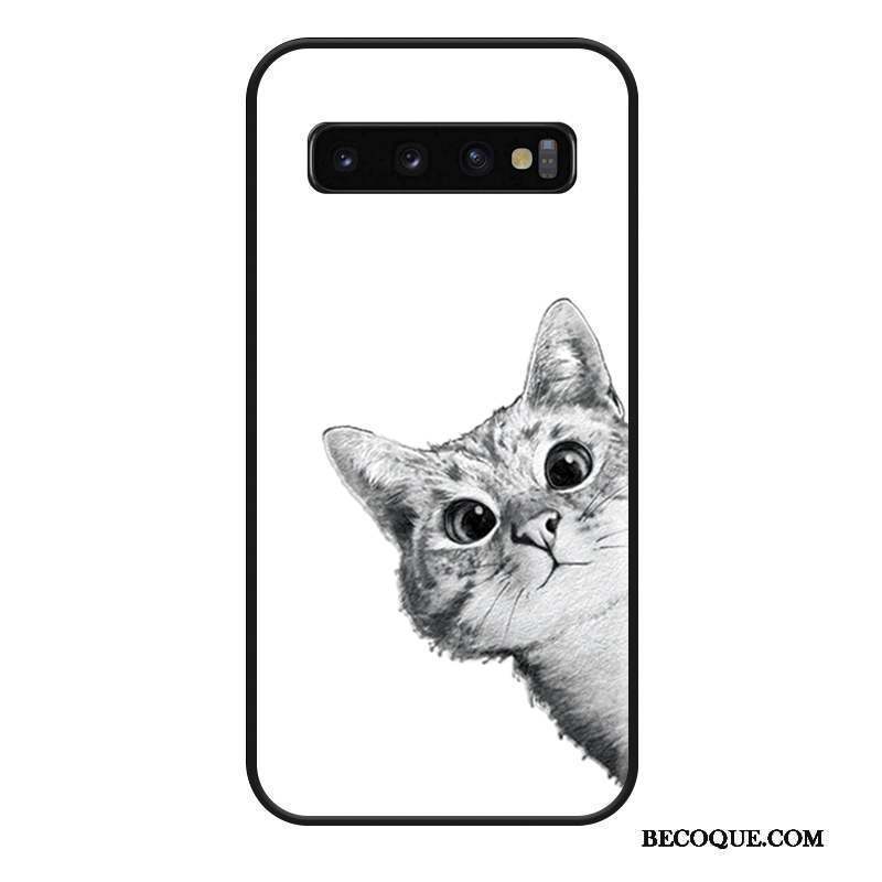 Samsung Galaxy S10+ Coque Étui Blanc Amoureux Ornements Suspendus Créatif Protection