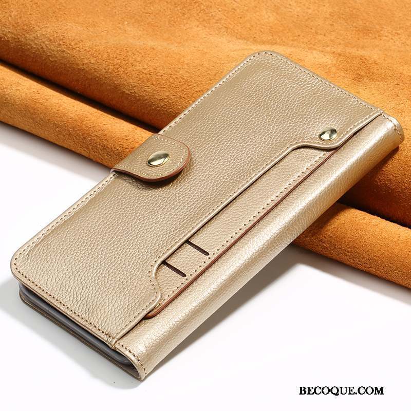 Samsung Galaxy S10+ Coque Étui Or Portefeuille Pochette Incassable Étui En Cuir