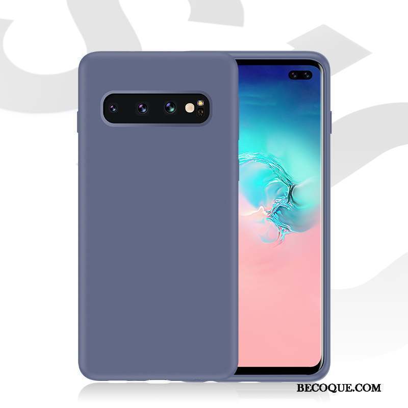 Samsung Galaxy S10+ Incassable Tout Compris Accessoires Coque Très Mince Bleu