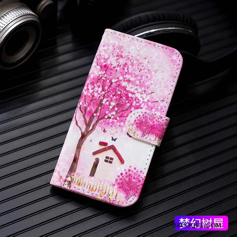 Samsung Galaxy S10 Lite Personnalité Étui En Cuir Rose Jeunesse Coque De Téléphone Peinture