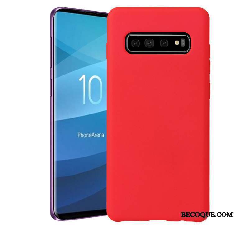 Samsung Galaxy S10 Simple Coque De Téléphone Couleur Unie Fluide Doux Tendance Nouveau