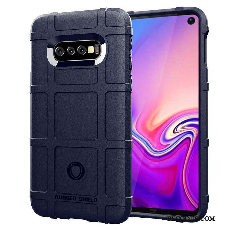 Samsung Galaxy S10+ Tout Compris Étui Antidérapant Coque De Téléphone Protection Bleu