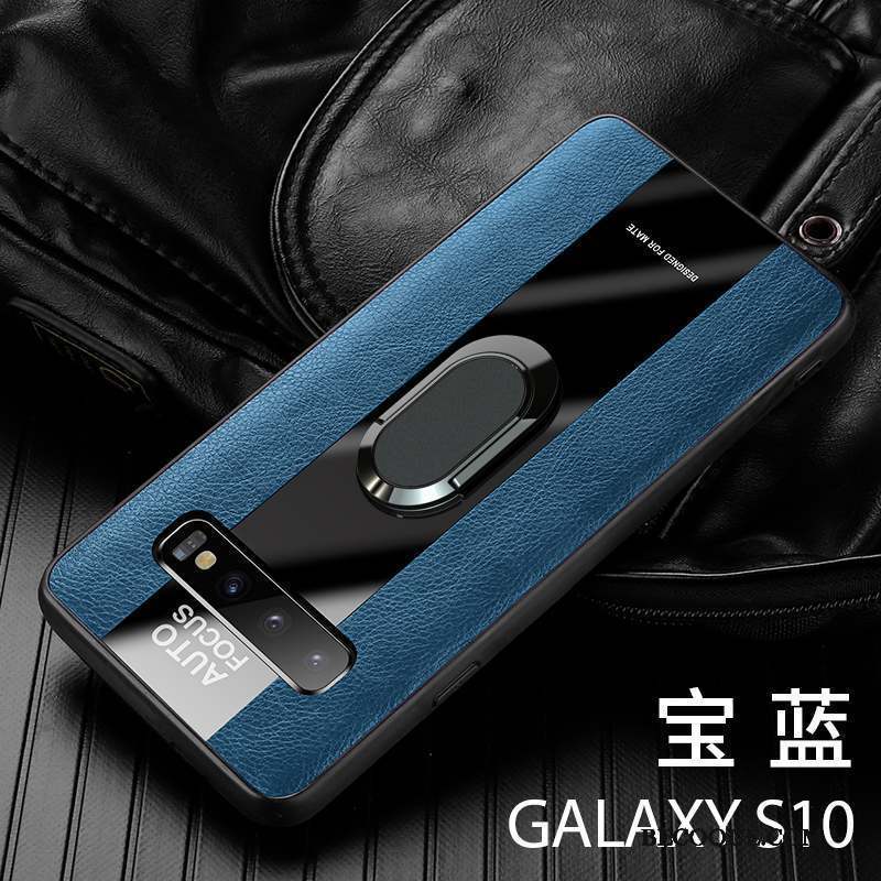 Samsung Galaxy S10 Étui En Cuir Luxe Incassable Coque De Téléphone Nouveau Silicone