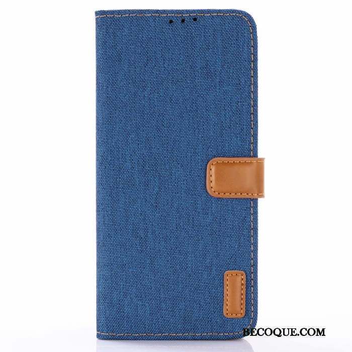 Samsung Galaxy S10e Coque De Téléphone En Denim Modèle Fleurie Étui Bleu Étui En Cuir